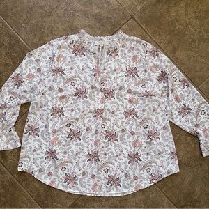 GUC - LOFT Plus - Floral Blouse